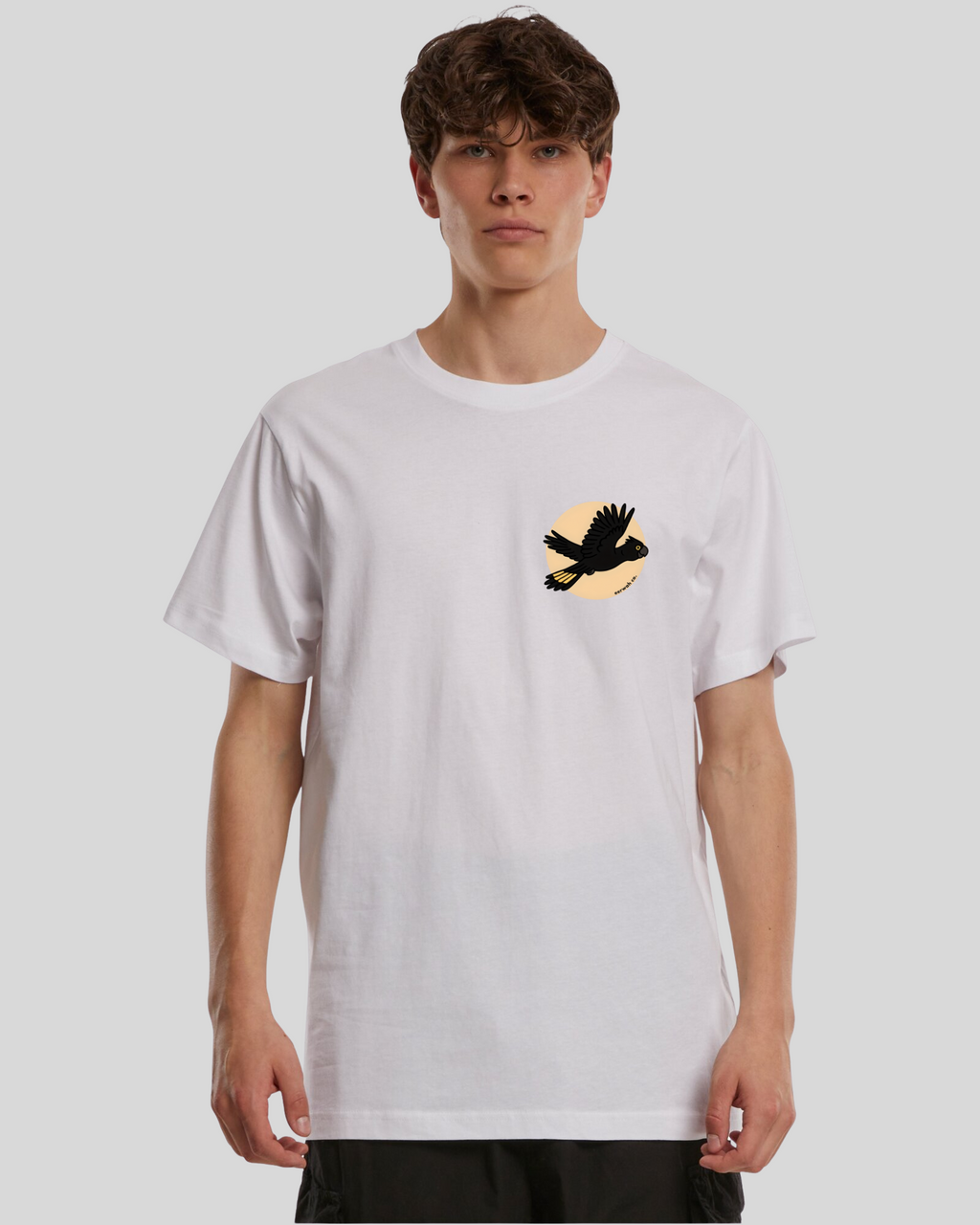 Yellow Tail Black Cockatoo 100% cotton tee