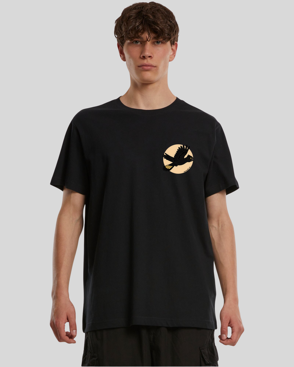 Yellow Tail Black Cockatoo 100% cotton tee